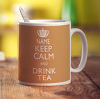 Keep Calm and Drink Tea Personalised Mug - Standard 330ml (11oz) / White