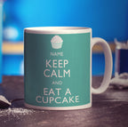 Keep Calm and Eat A Cupcake Personalised Mug - Standard 330ml (11oz) / White