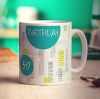 Birthday Name Mug by Charlotte Street - Standard 330ml (11oz) / White