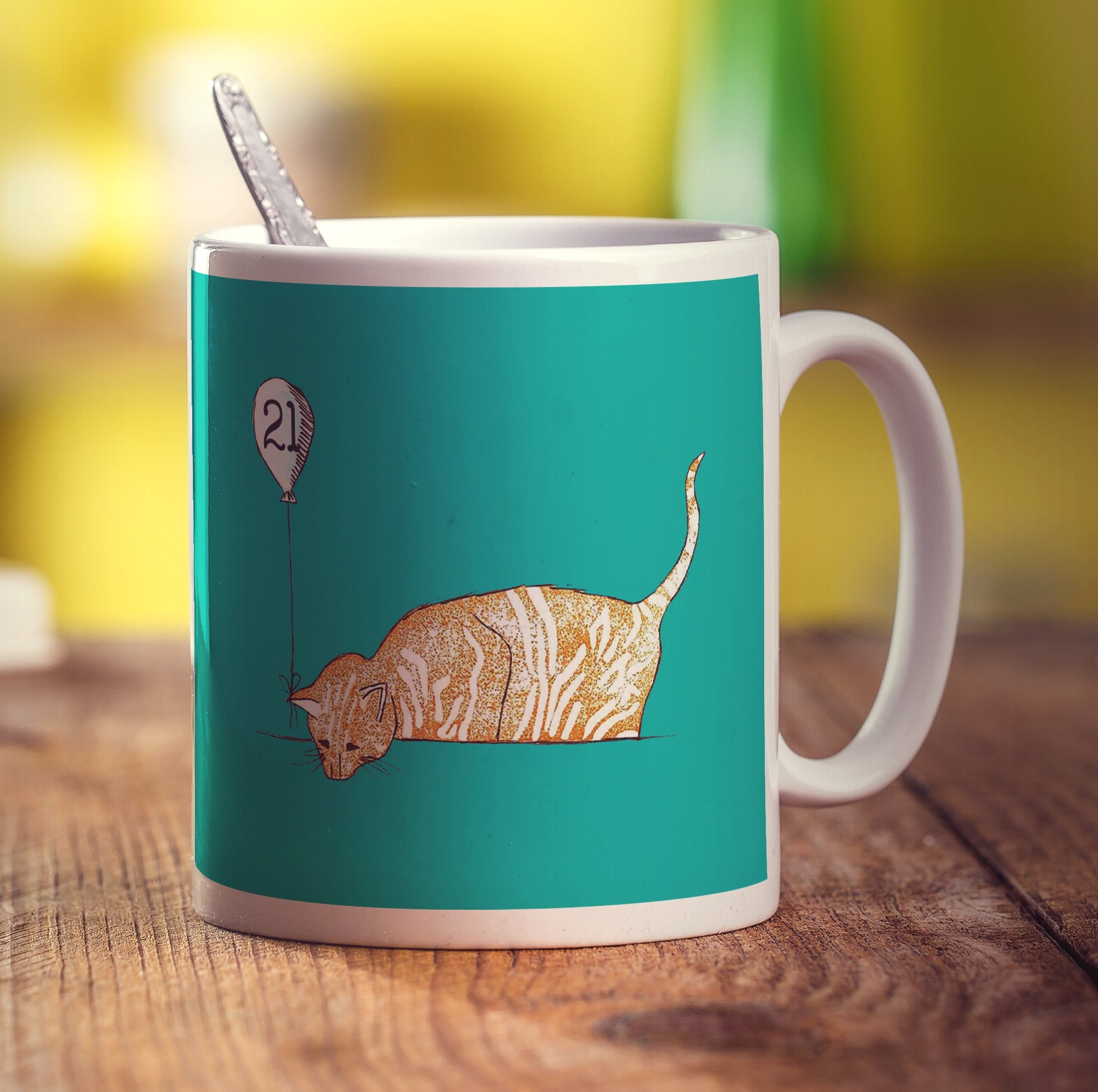 Birthday Cat Mug by Hannah Mansfield