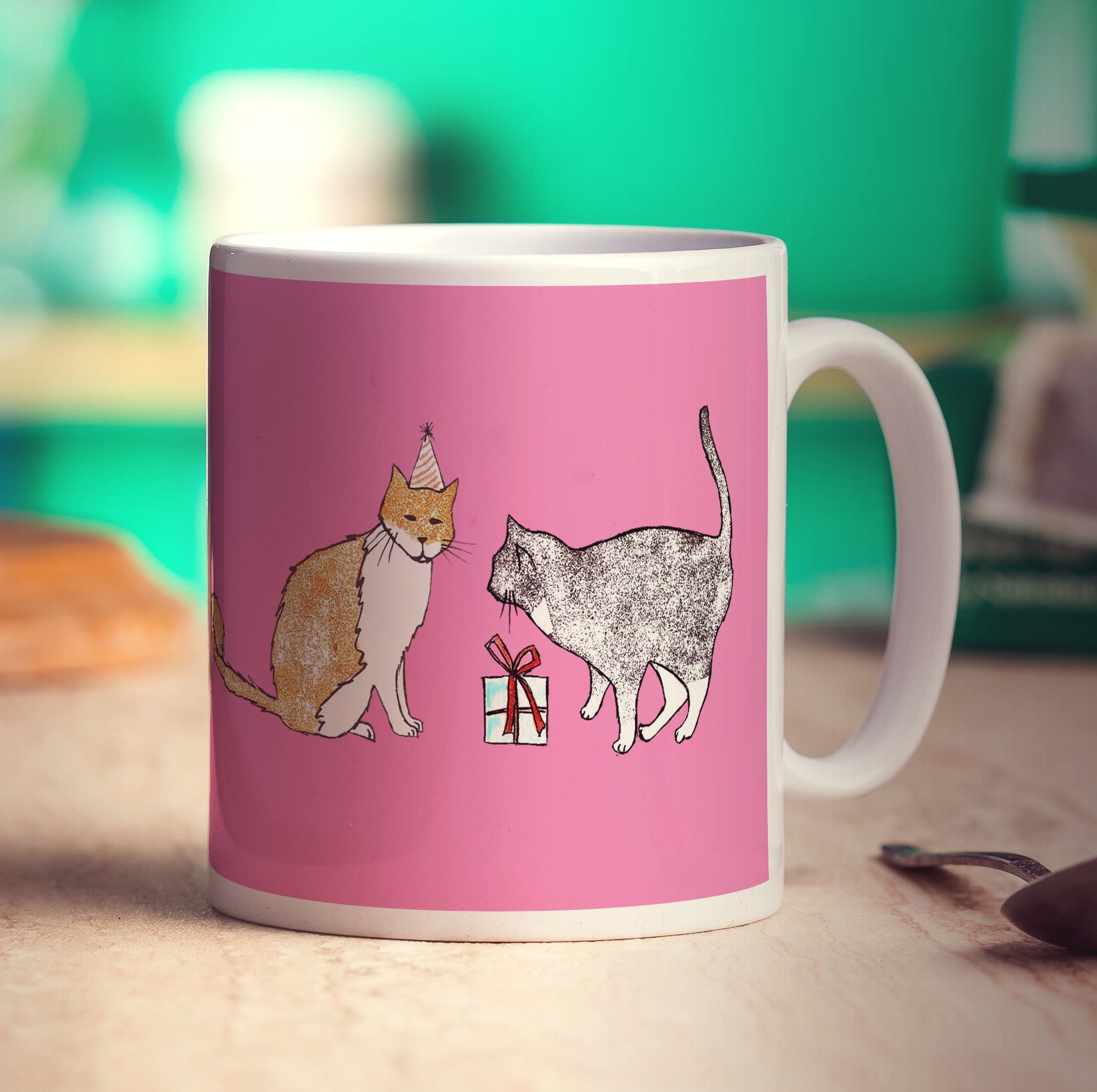 Cat Present Mug by Hannah Mansfield