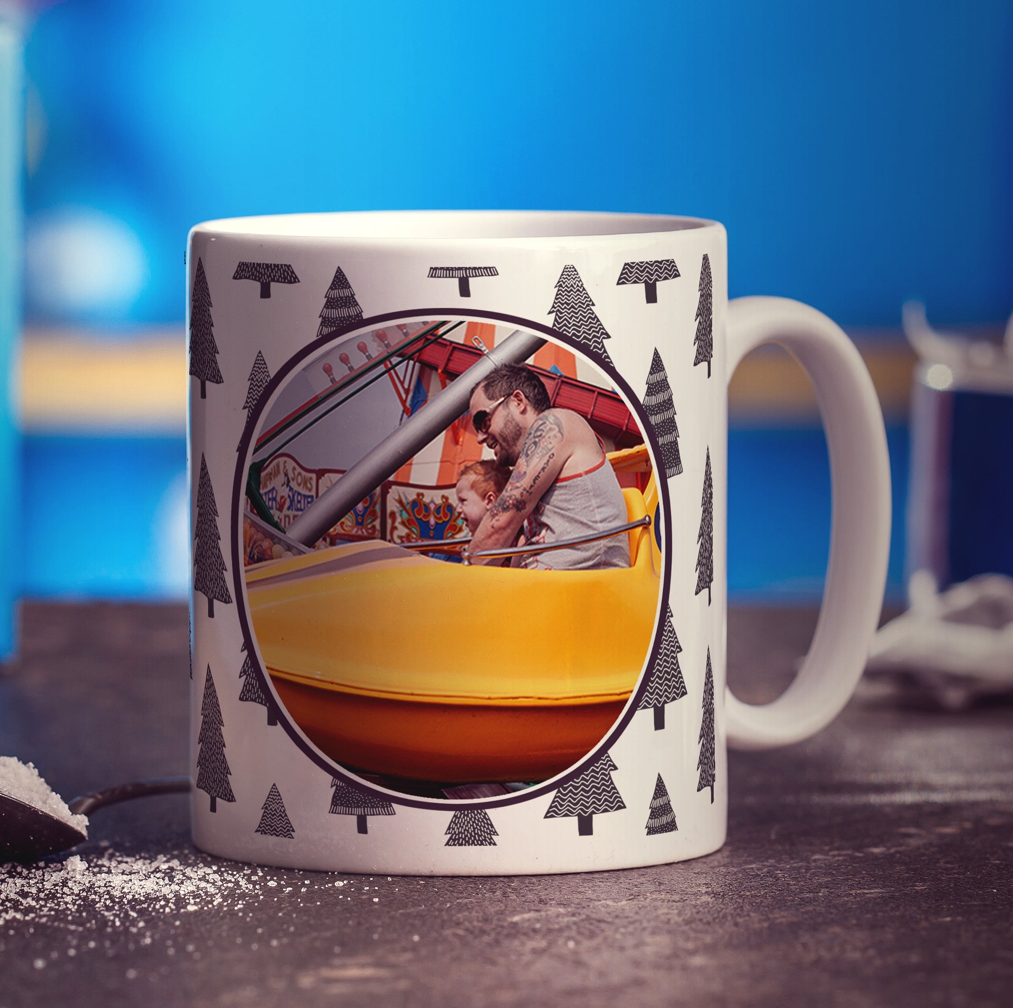 Christmas Tree Pattern Photo Mug