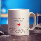 Only Fish For Me' Name Mug - Standard 330ml (11oz) / White