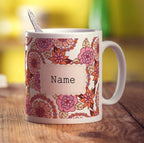 Vintage Style Personalised Name Mug - Pink