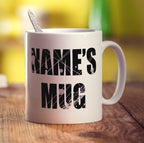 Scratched Text Name Mug - Standard 330ml (11oz) / White