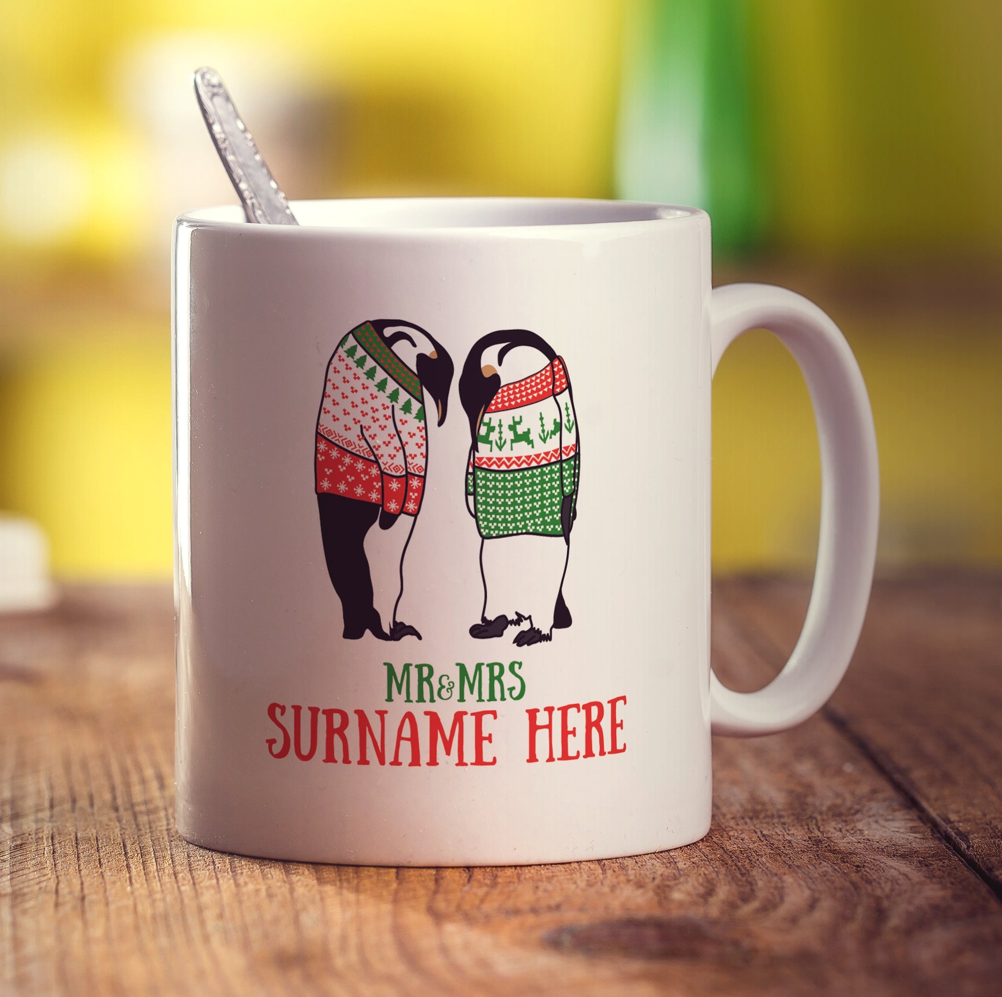 Mr & Mrs Penguin Photo Mug