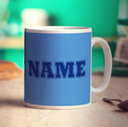 Team Name Mug - Blue - Standard 330ml (11oz) / White