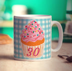 Cupcake Birthday Age Mug - Standard 330ml (11oz) / White