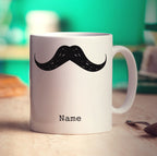Black Moustache Mug - Standard 330ml (11oz) / White
