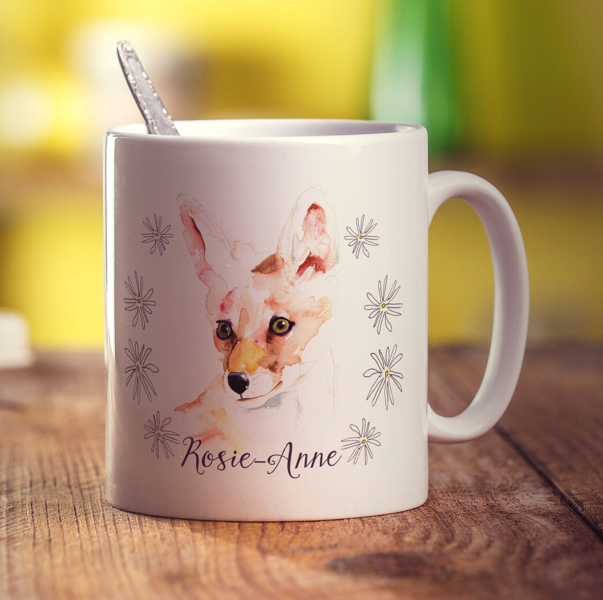 Watercolour Fox Mug by Harriet Perkins