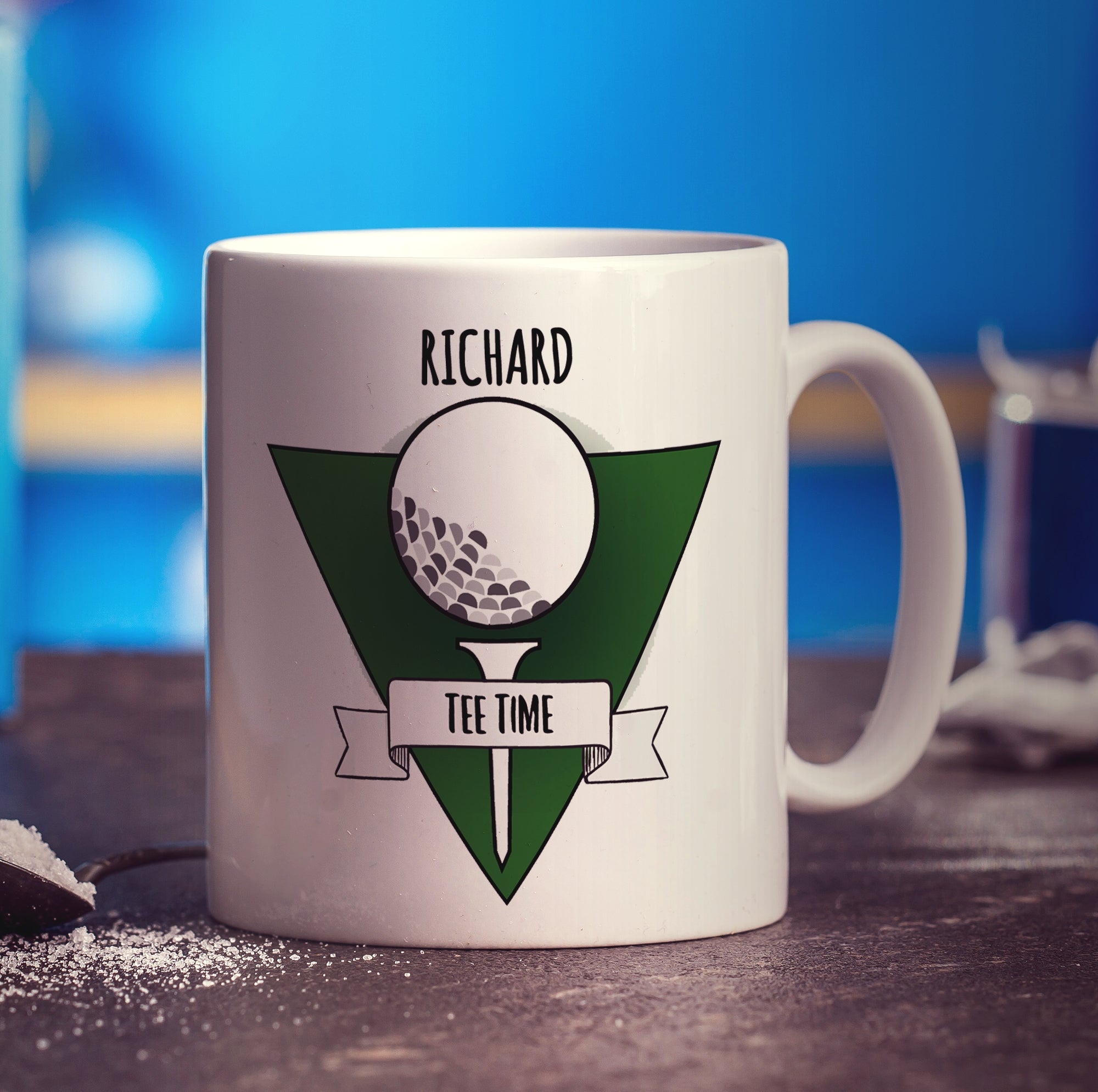 Tee Time Golf Photo Mug