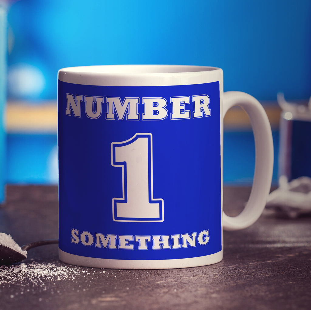 Number 1 Personalised Mug - Blue