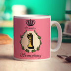 Number 1 Decorative Personalised Mug - Pink - Standard 330ml (11oz) / White