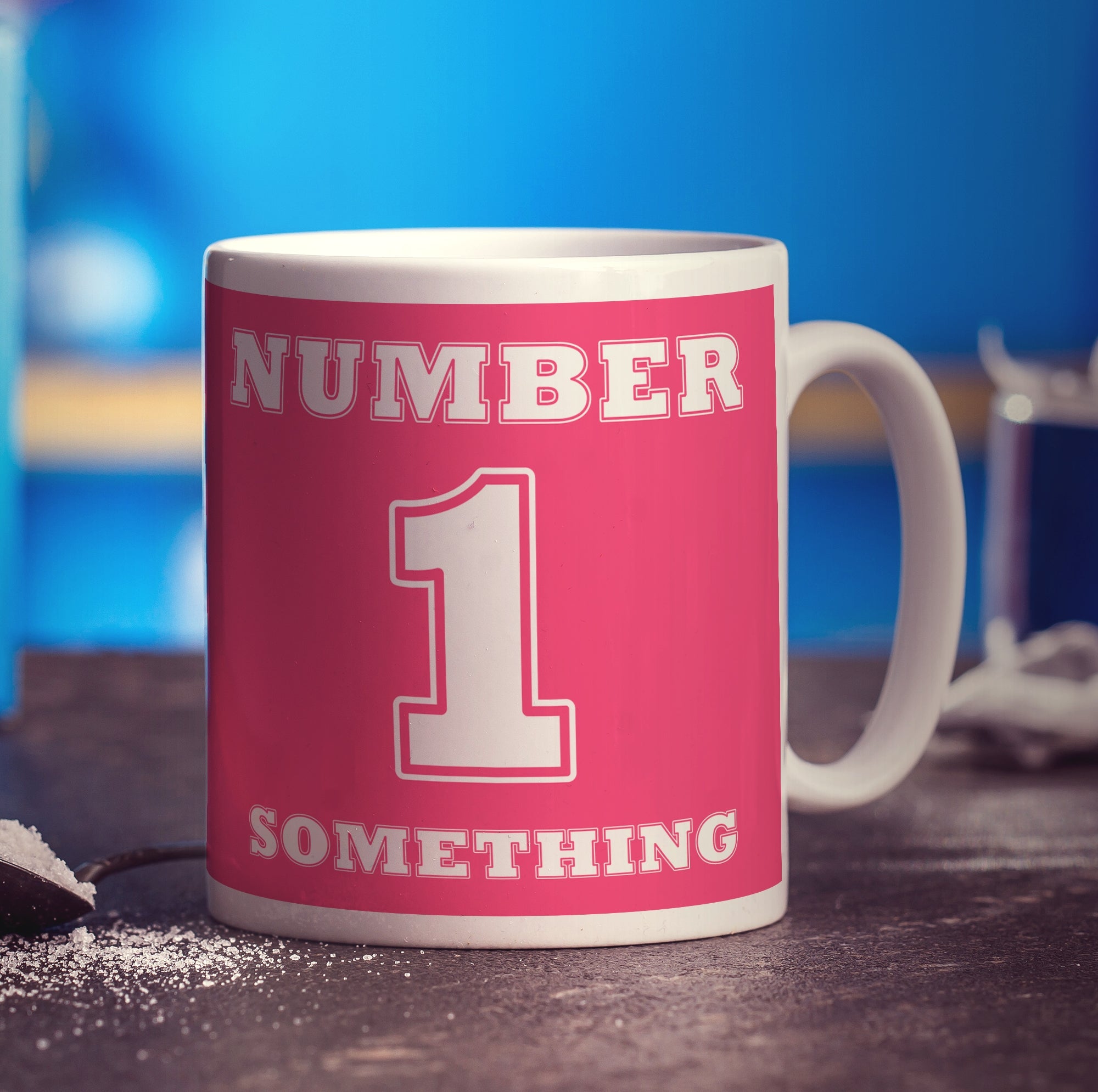 Number 1 Personalised Mug - Pink