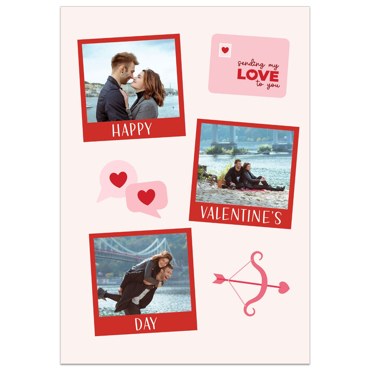 Valentine's Day Polaroid Photo Card