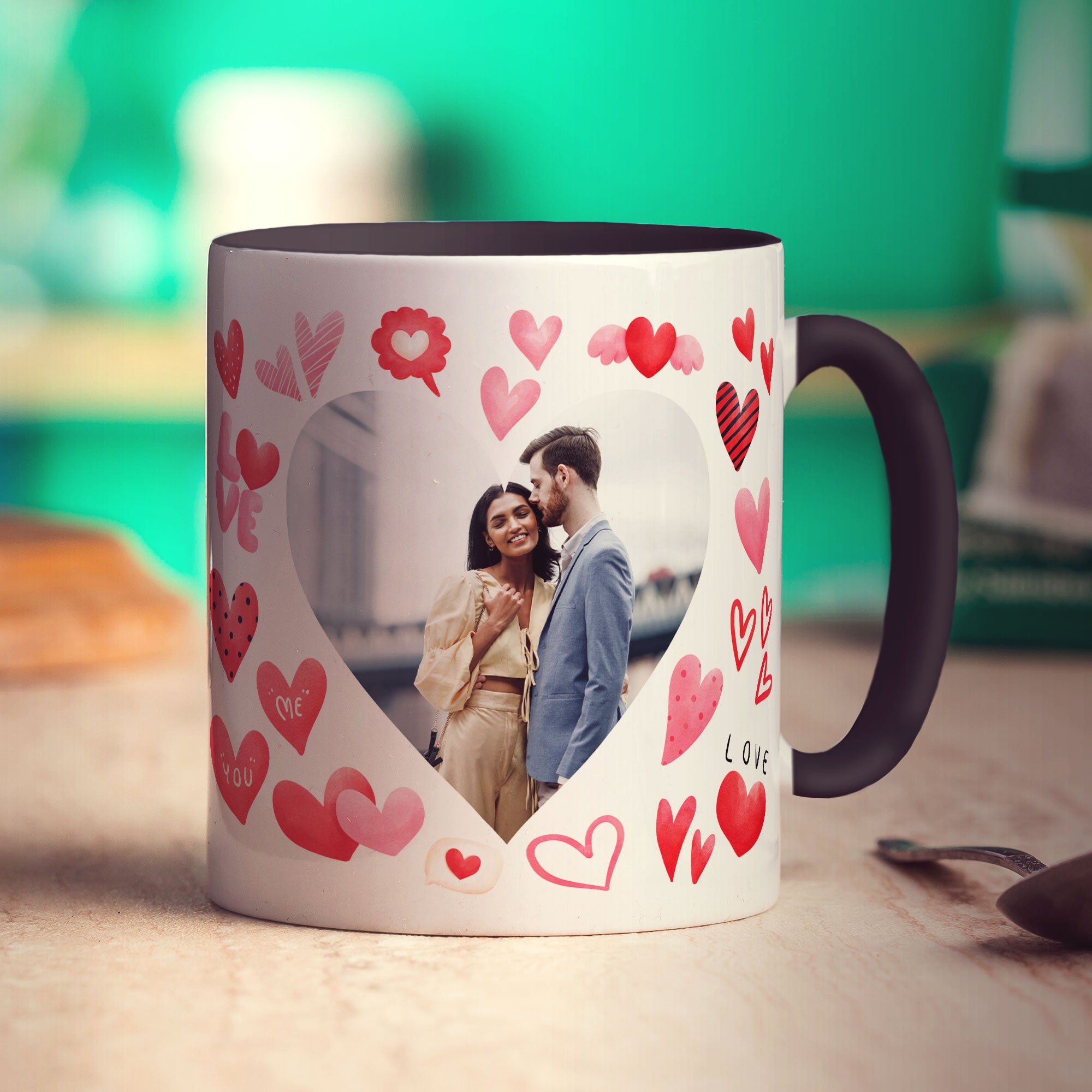 Valentine's Day Hearts Photo Mug