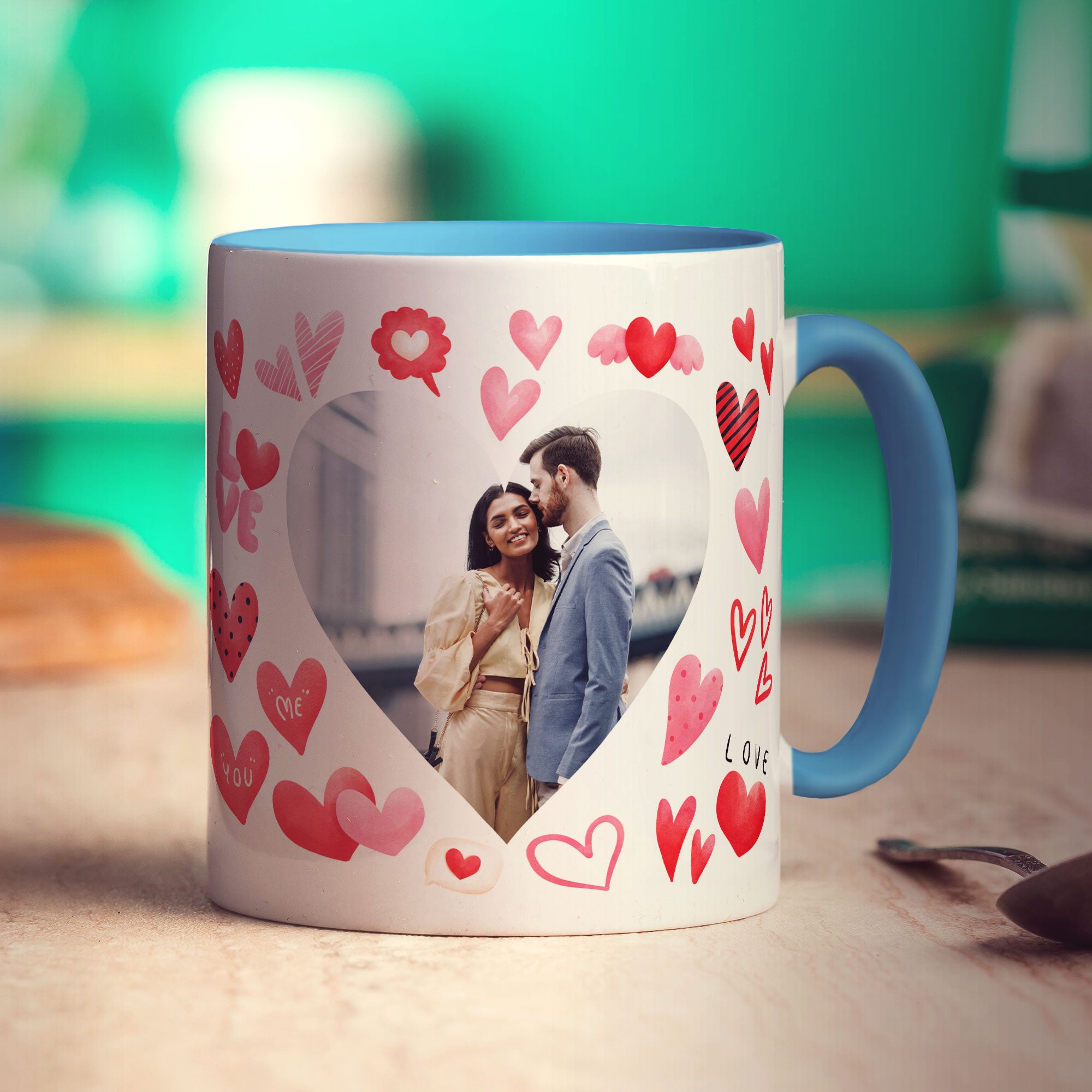 Valentine's Day Hearts Photo Mug