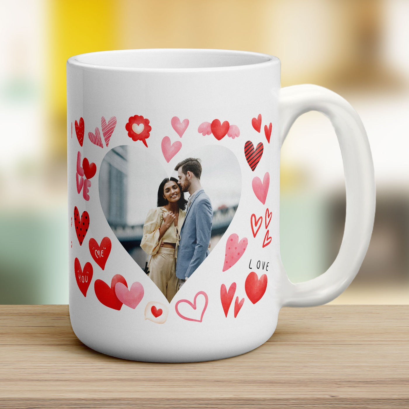 Valentine's Day Hearts Photo Mug