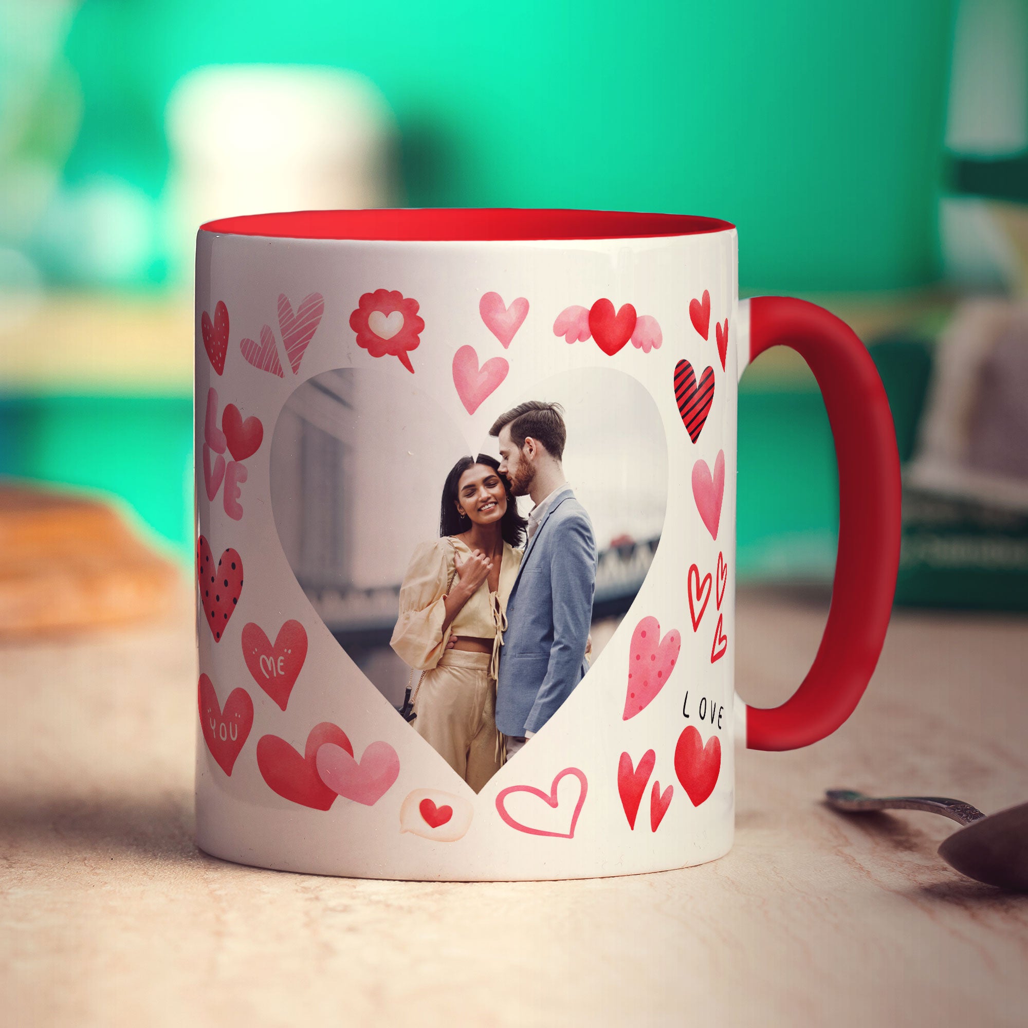 Valentine's Day Hearts Photo Mug