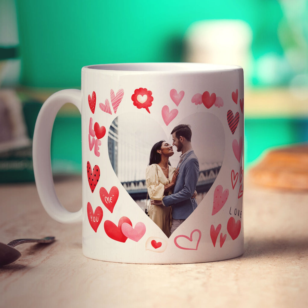 Valentine's Day Hearts Photo Mug