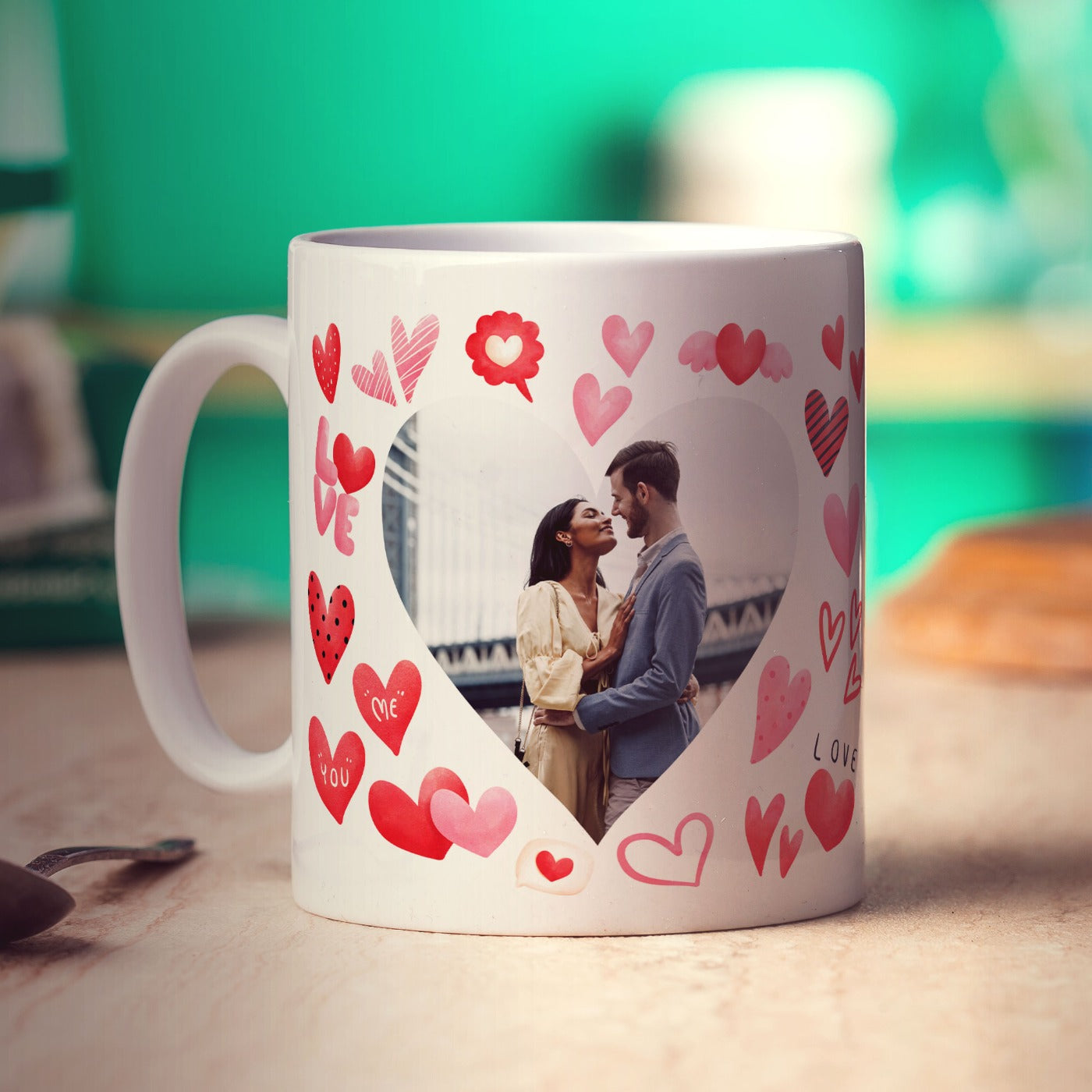 Valentine's Day Hearts Photo Mug