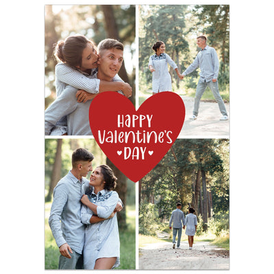 Valentine's Day Photo Grid Card