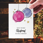 Very Merry Christmas Bauble Card