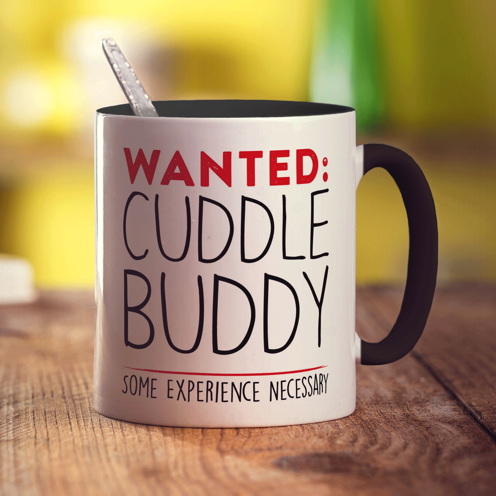 Wanted: Cuddle Buddy Some Experience Necessary Mug - Standard 330ml (11oz) / Black