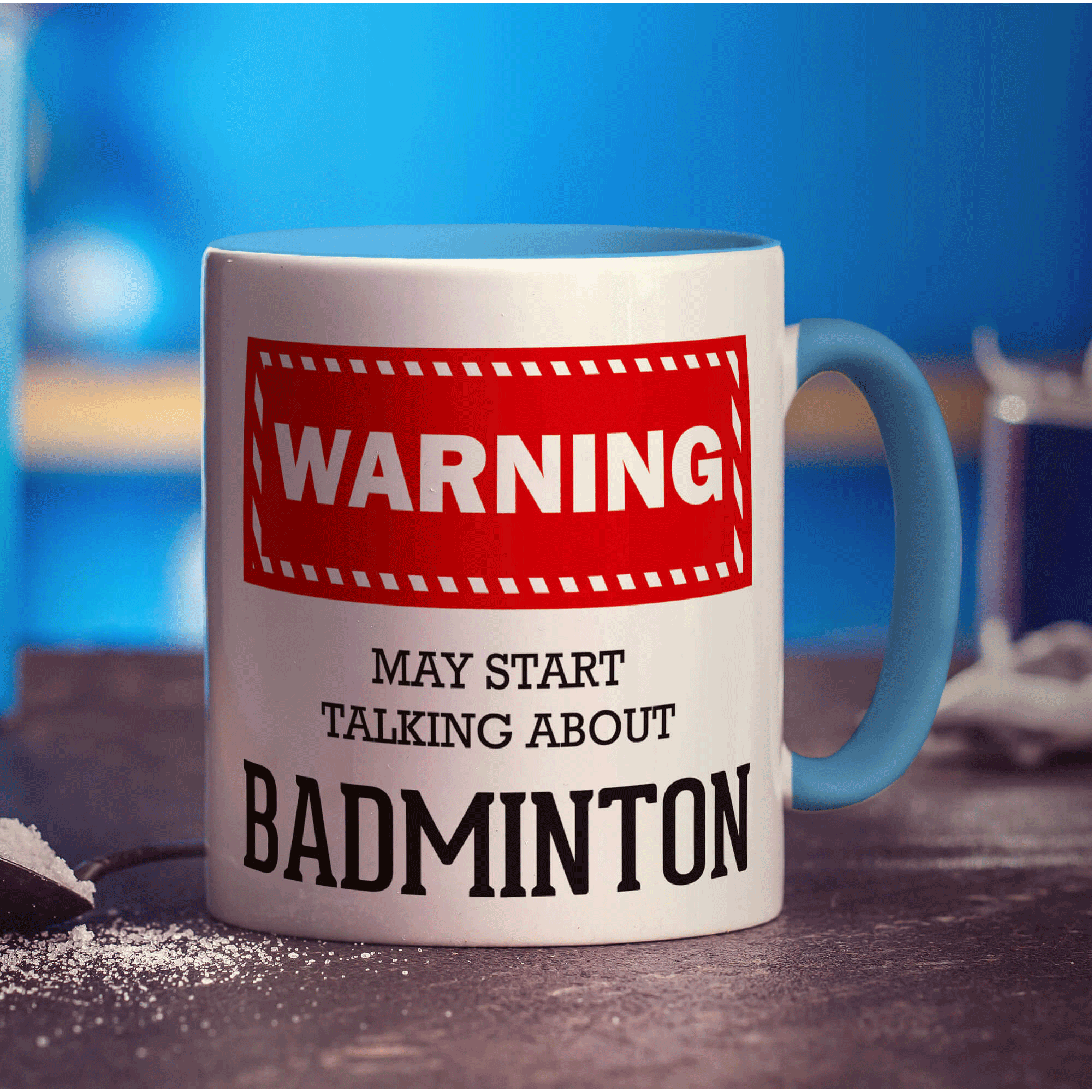Warning! May Start Talking About Badminton Mug