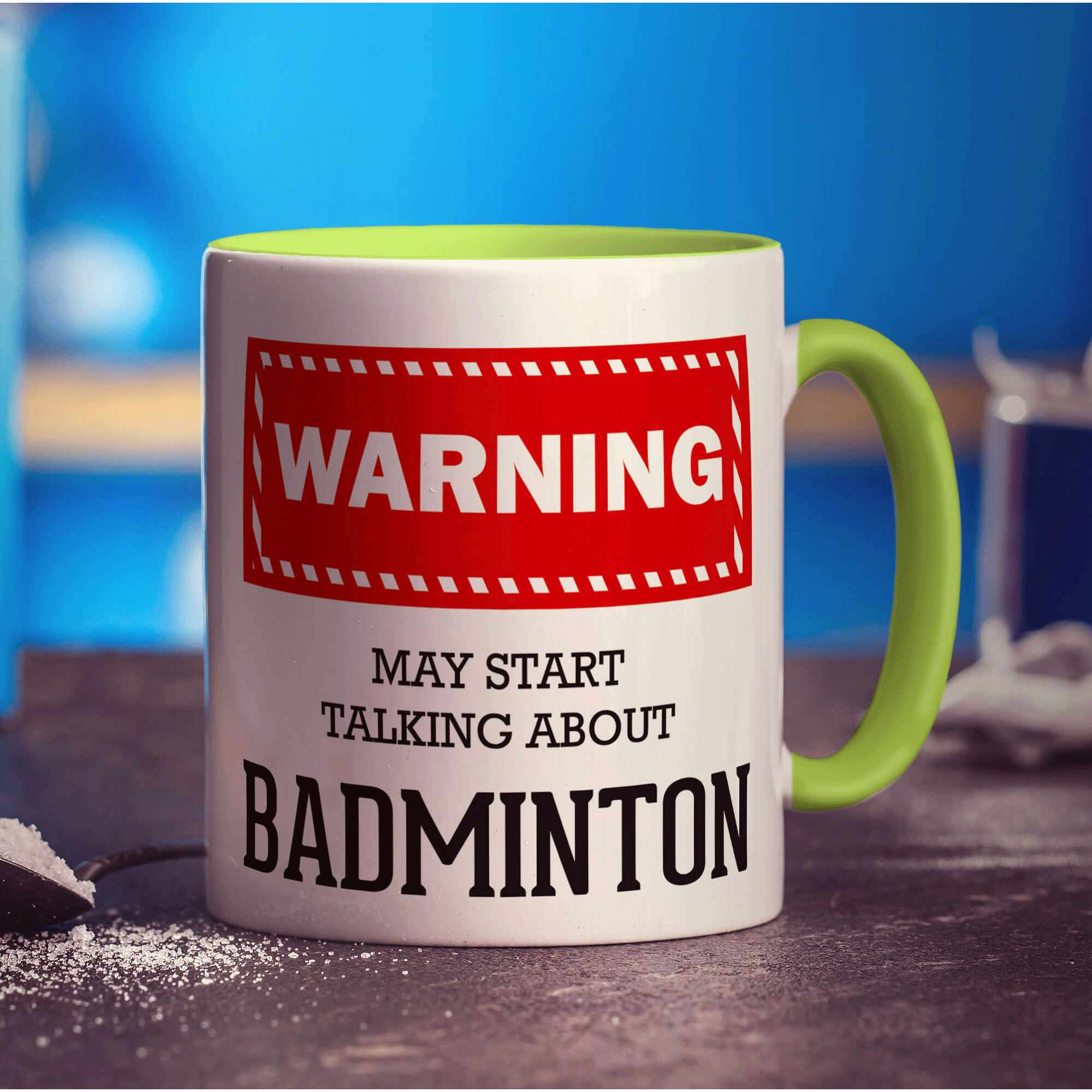 Warning! May Start Talking About Badminton Mug