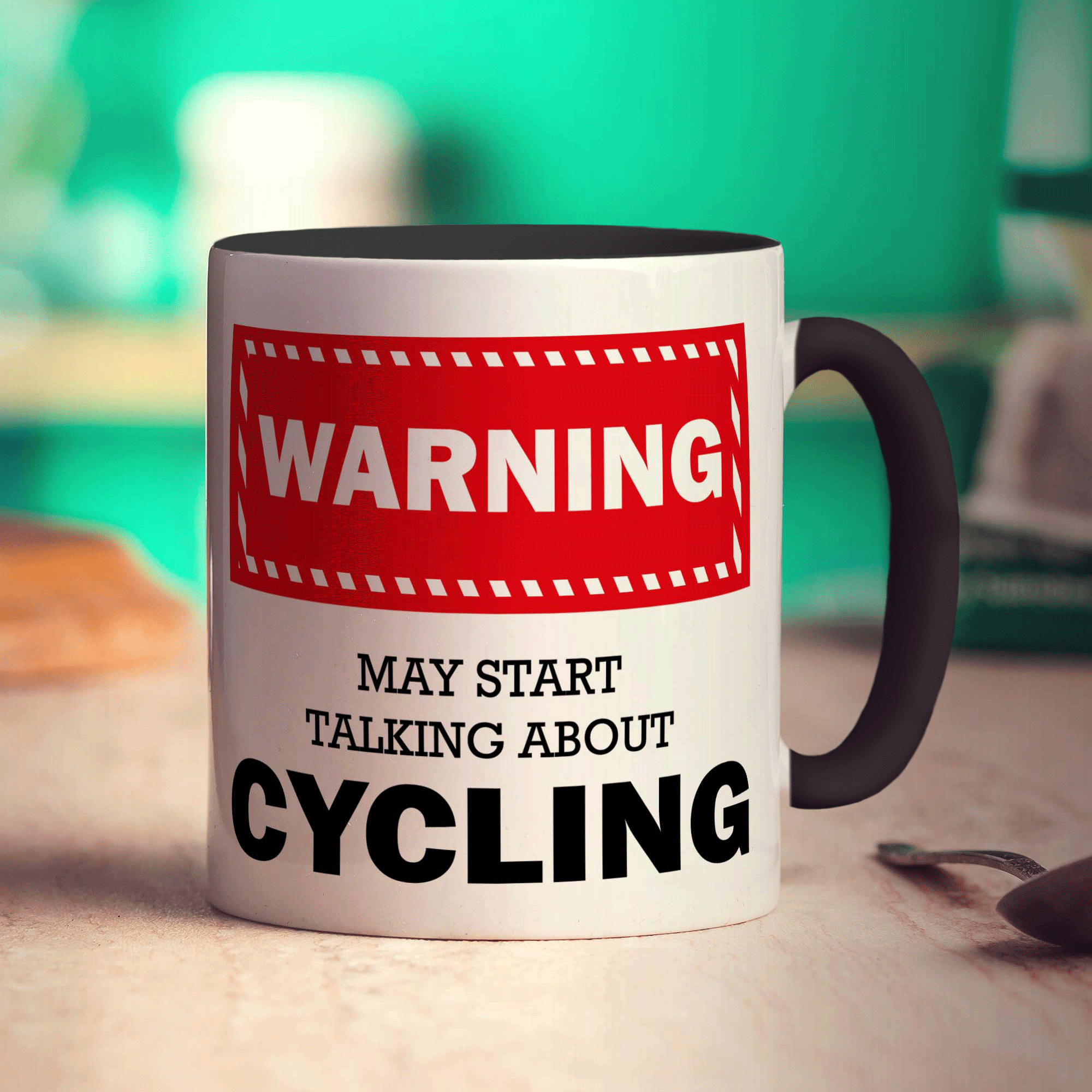 Warning! May Start Talking About Cycling Mug