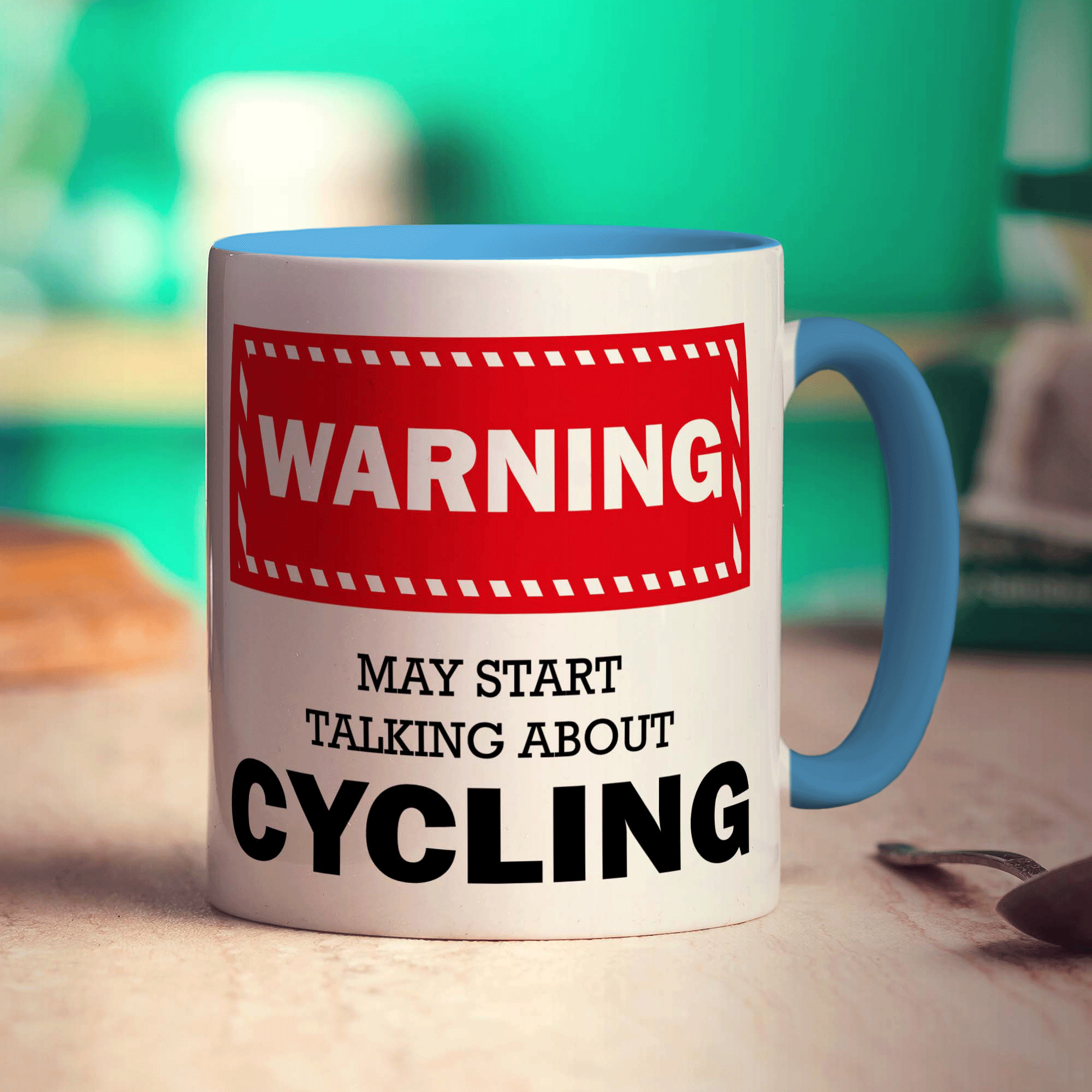 Warning! May Start Talking About Cycling Mug