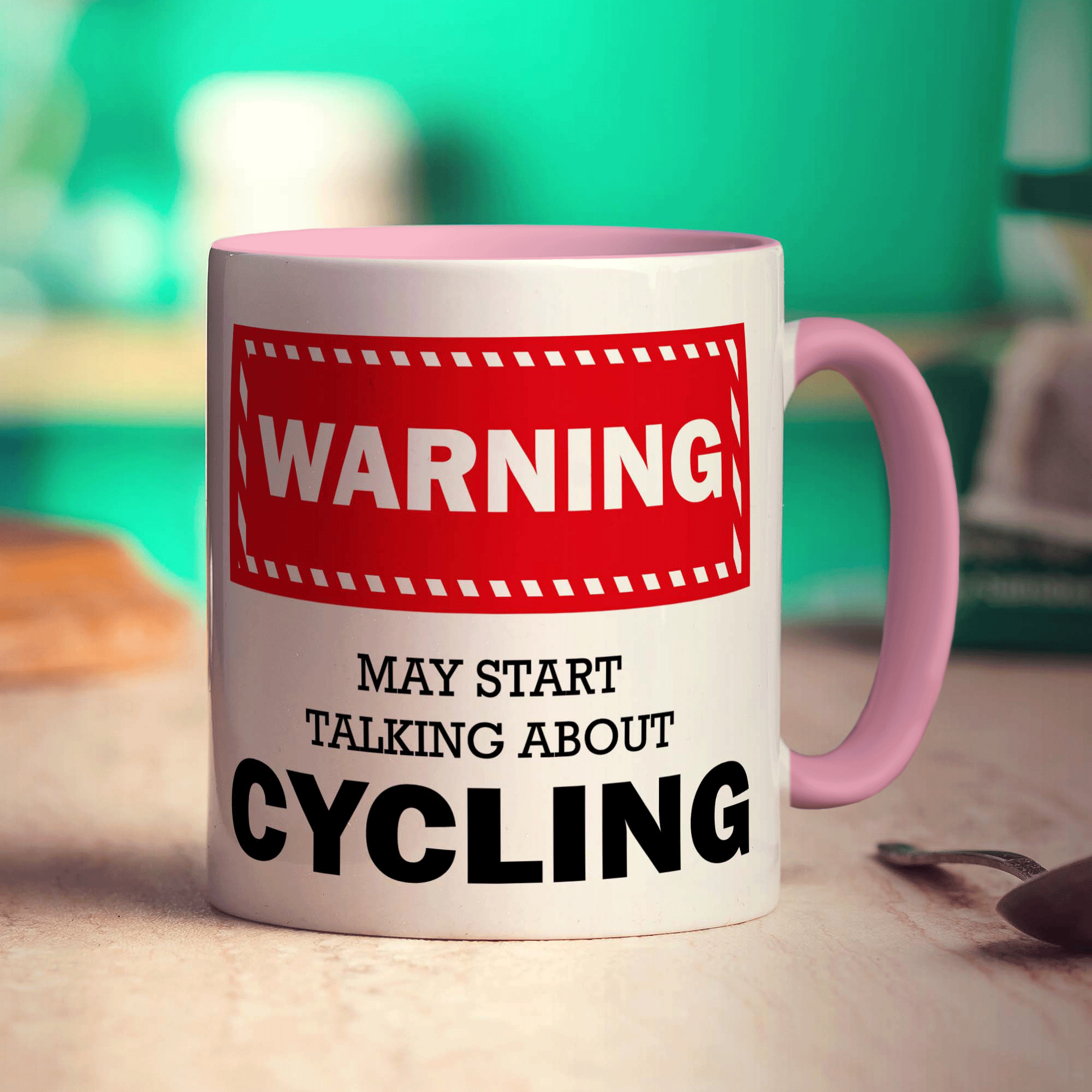 Warning! May Start Talking About Cycling Mug