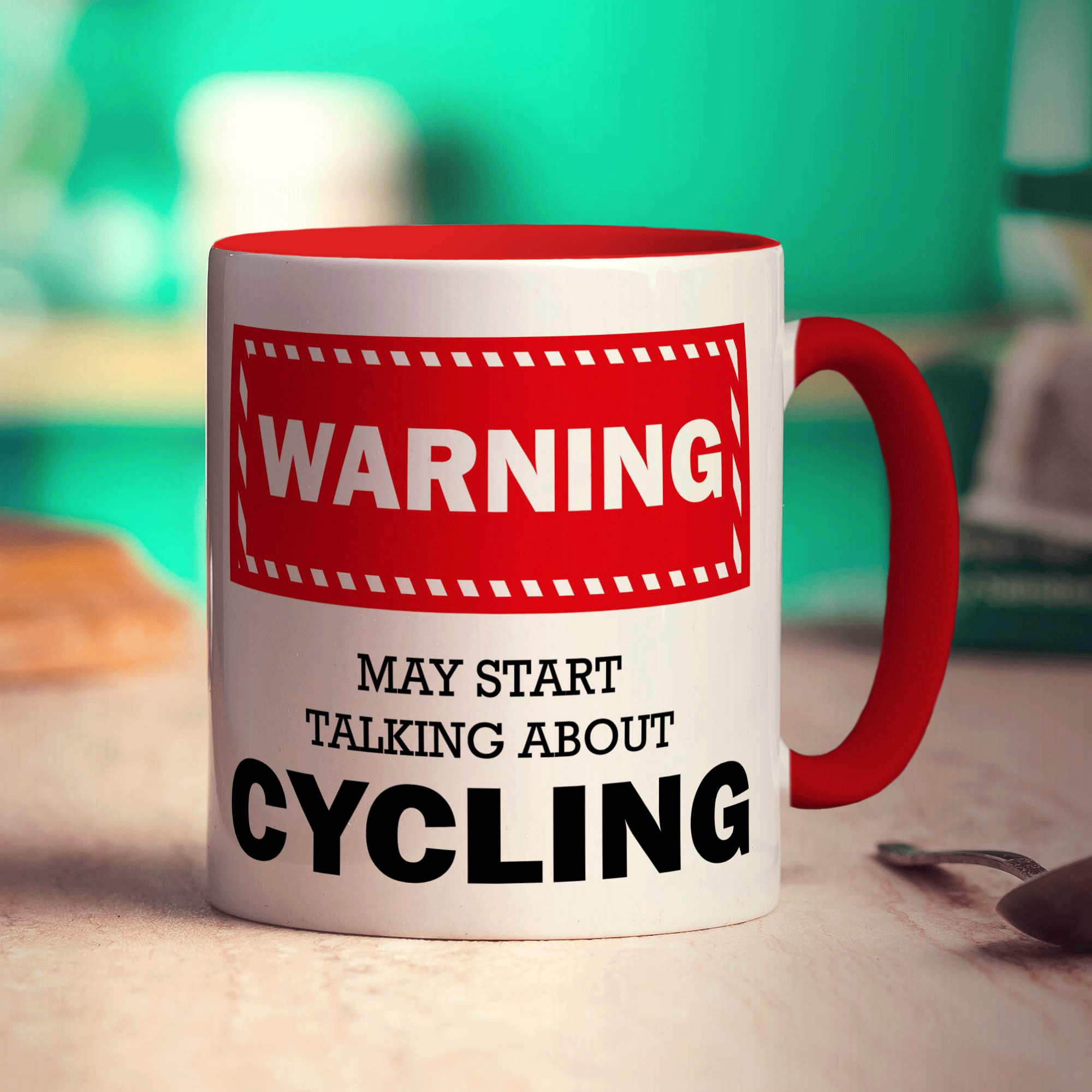 Warning! May Start Talking About Cycling Mug