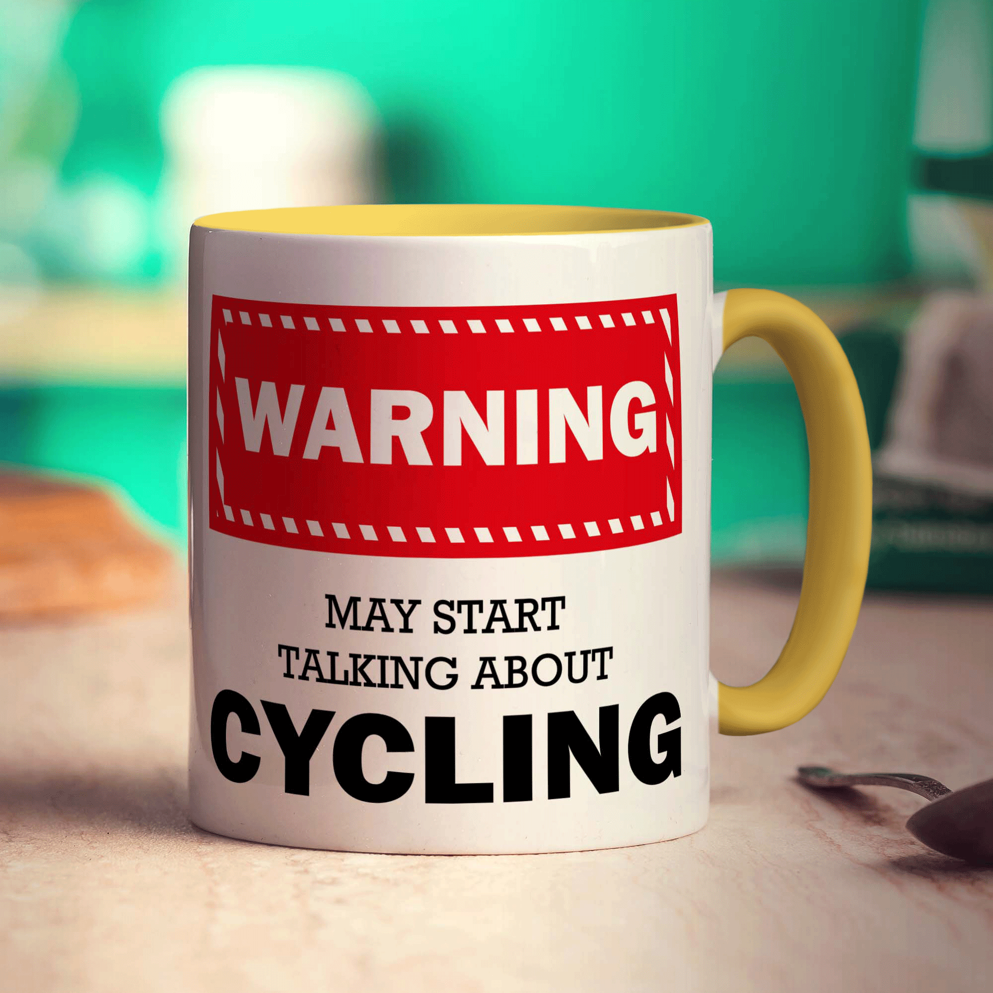 Warning! May Start Talking About Cycling Mug