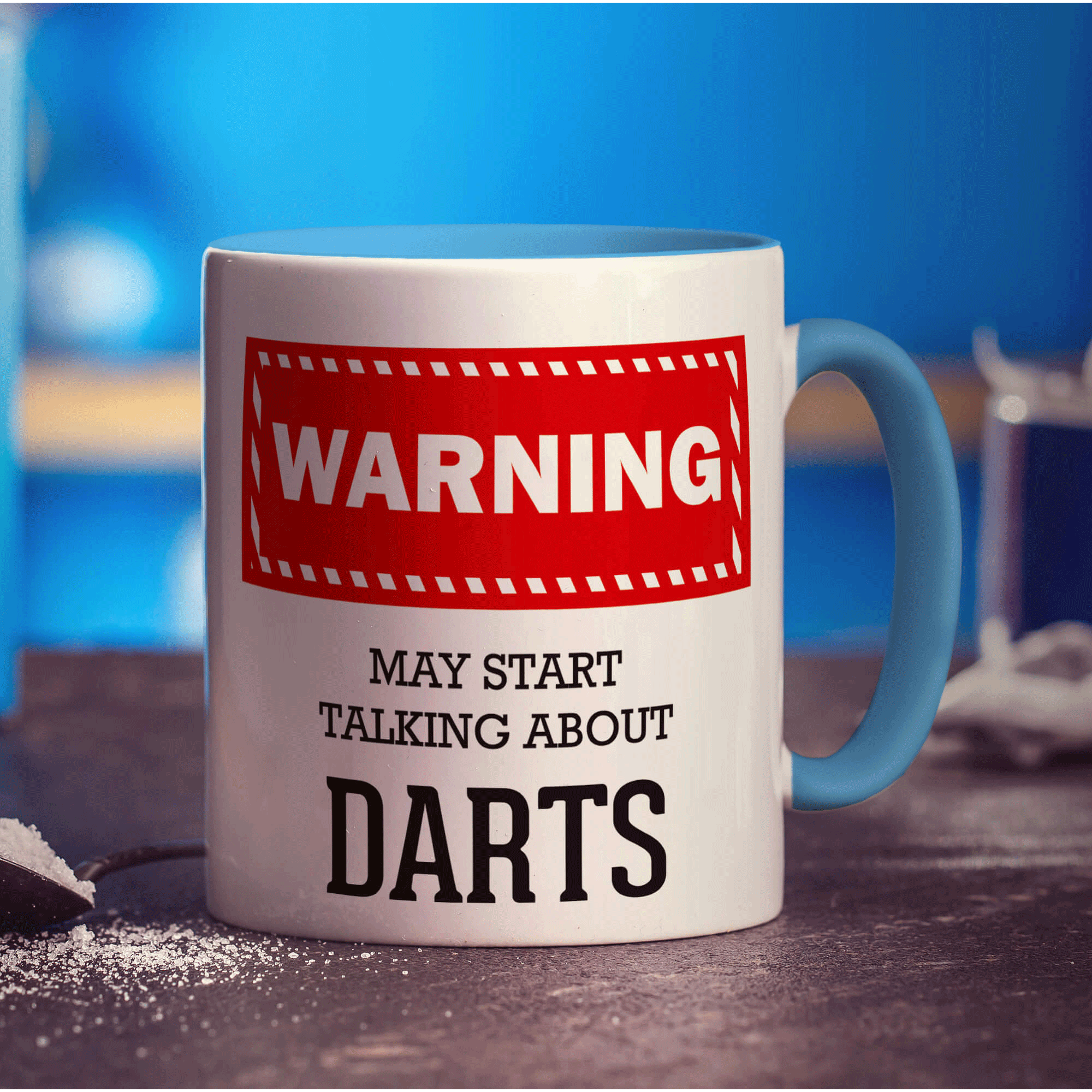 Warning! May Start Talking About Darts Mug