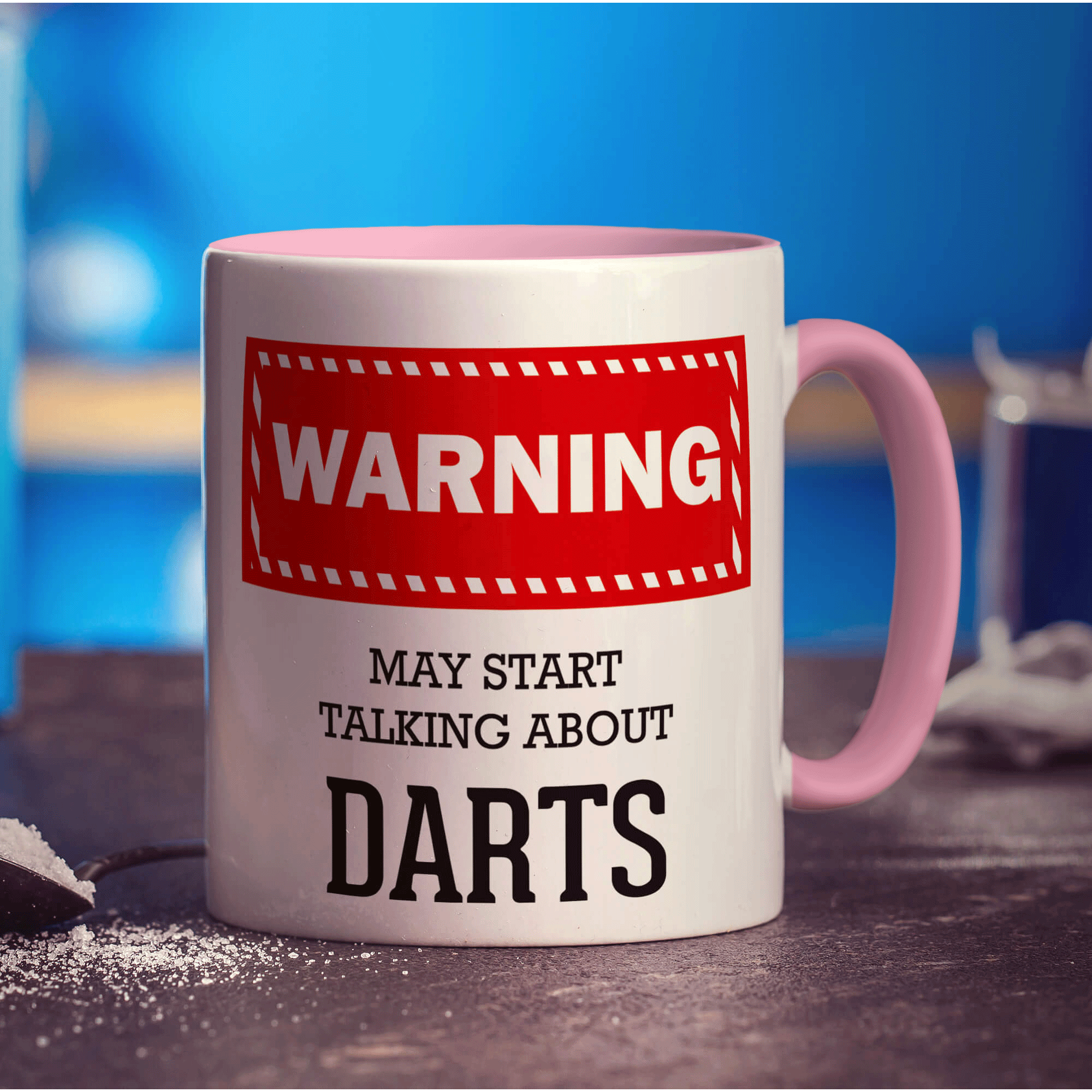 Warning! May Start Talking About Darts Mug