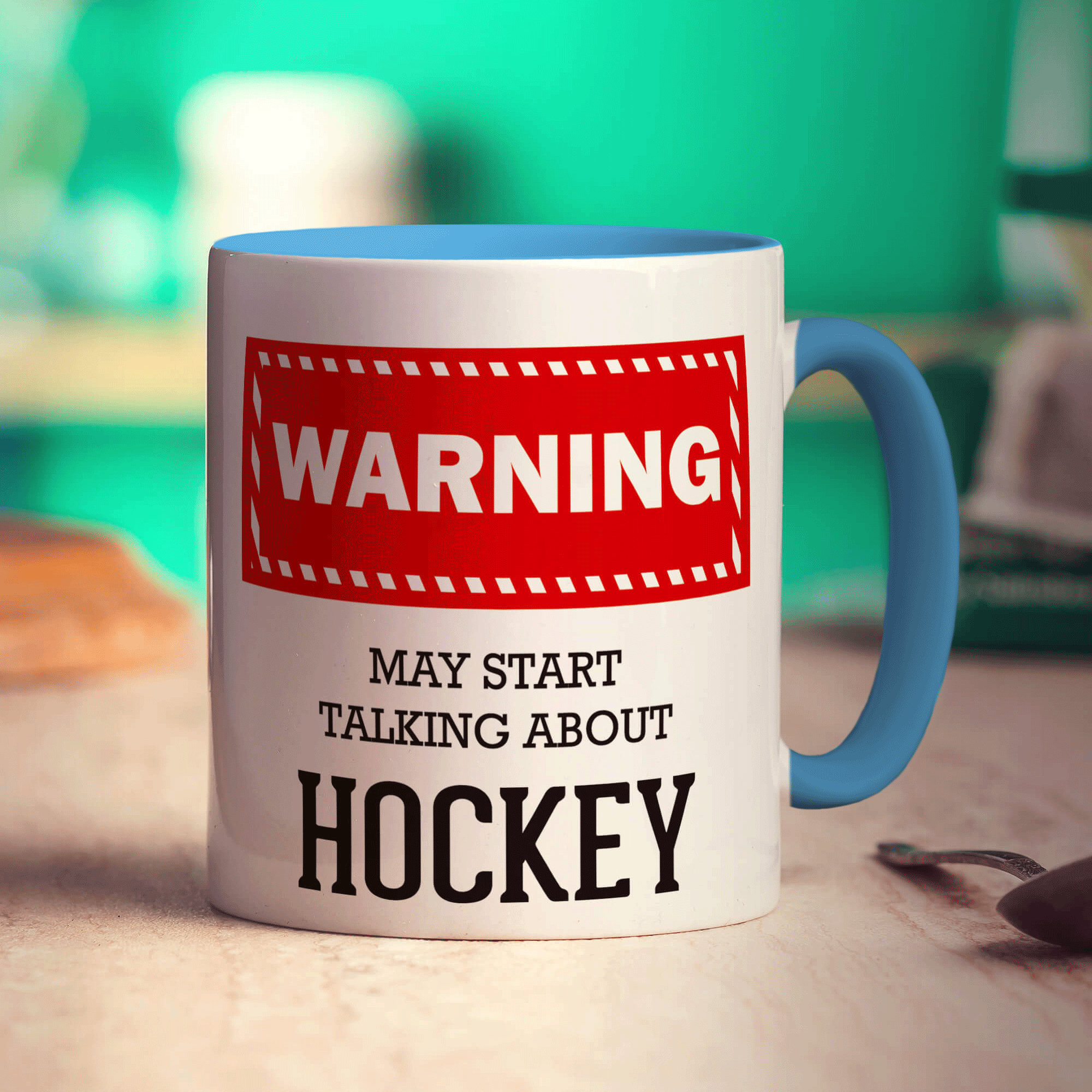 Warning! May Start Talking About Hockey Mug
