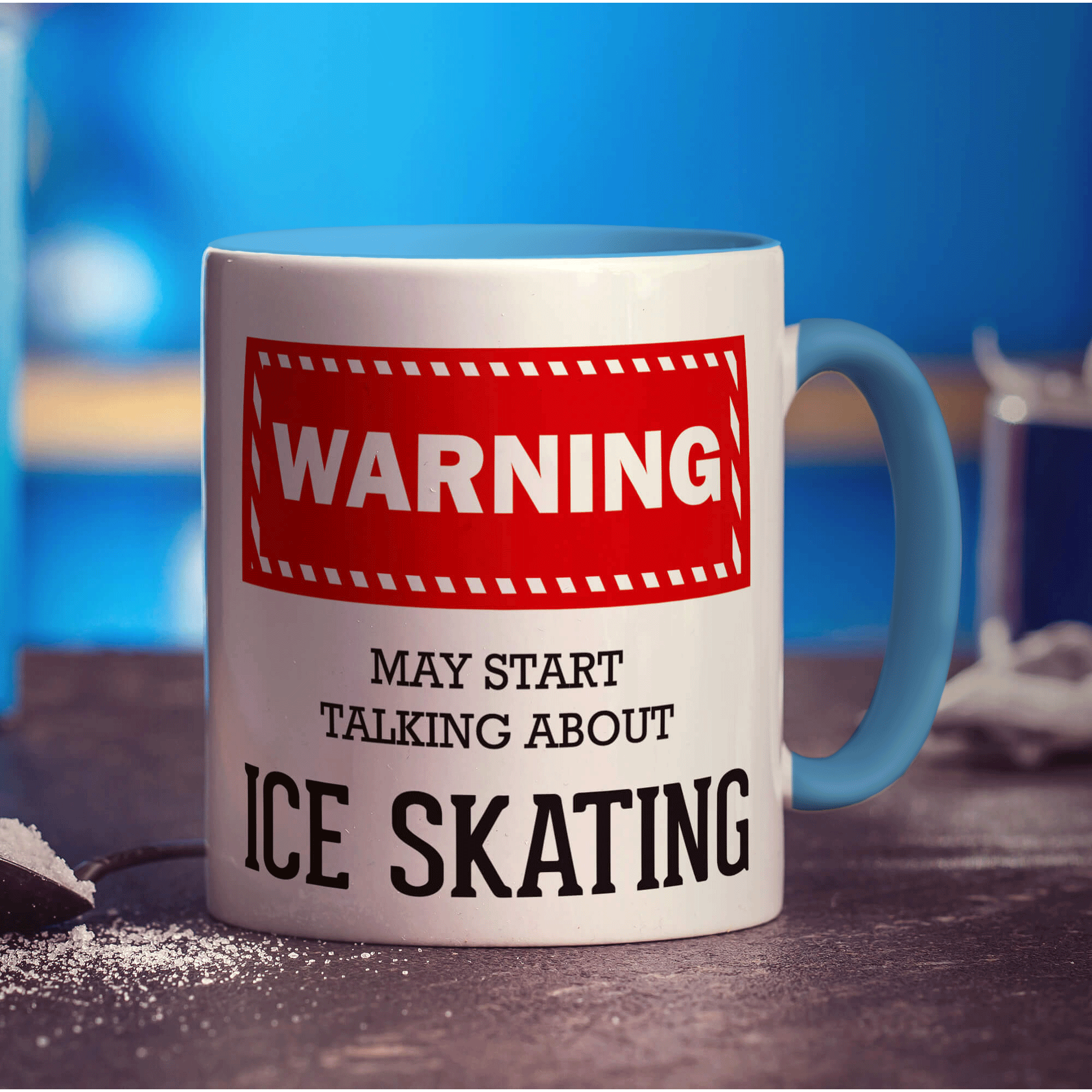 Warning! May Start Talking About Ice Skating Mug