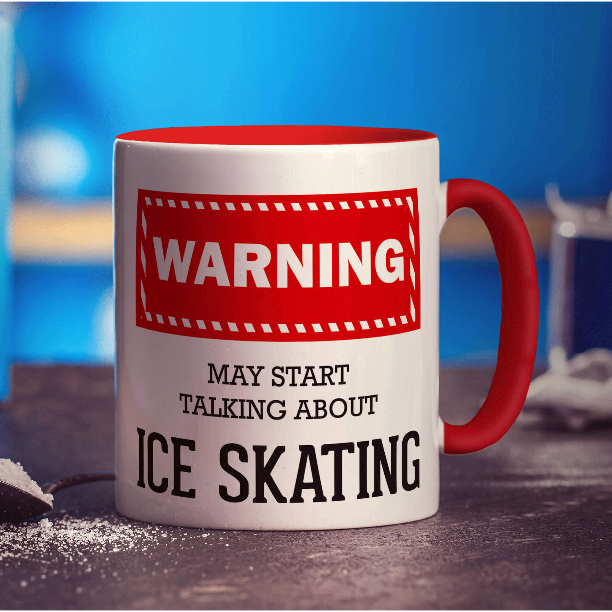 Warning! May Start Talking About Ice Skating Mug