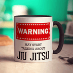 Warning! May Start Talking About Jiu Jitsu Mug - Standard 330ml (11oz) / Black