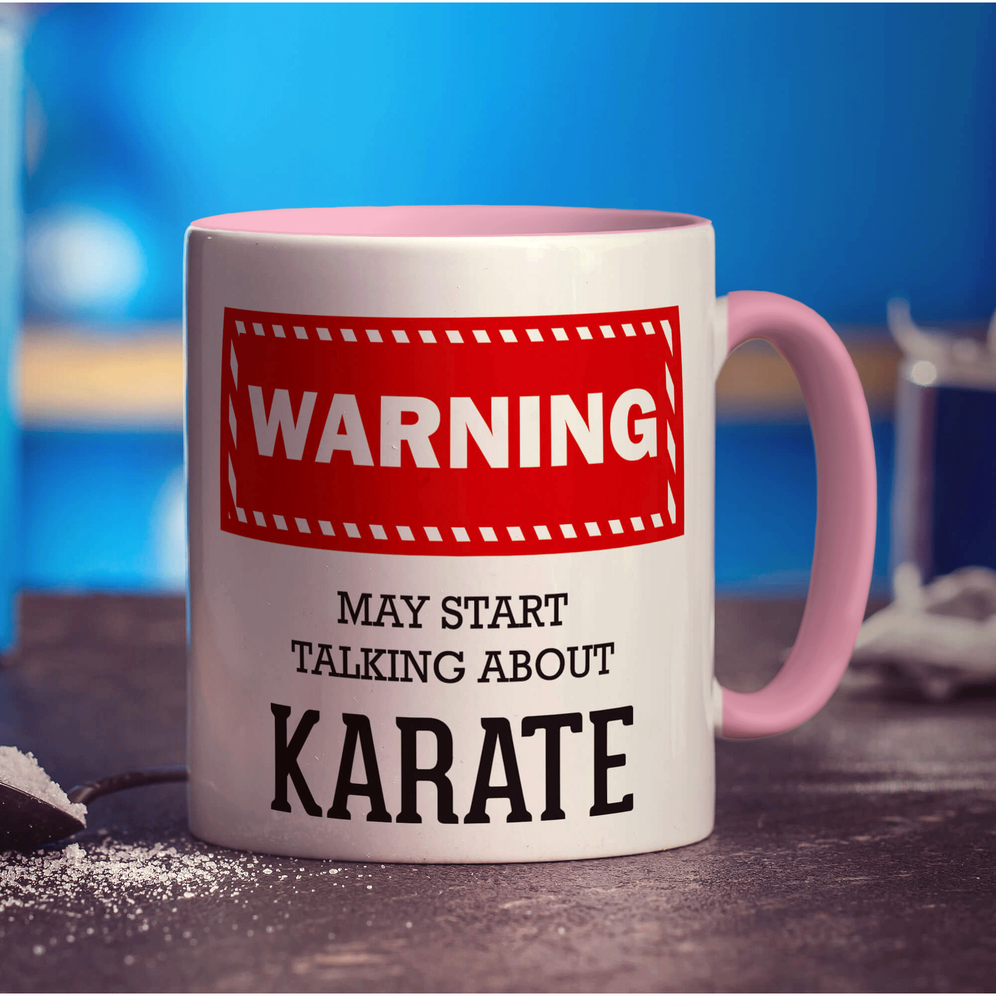 Warning! May Start Talking About Karate Mug