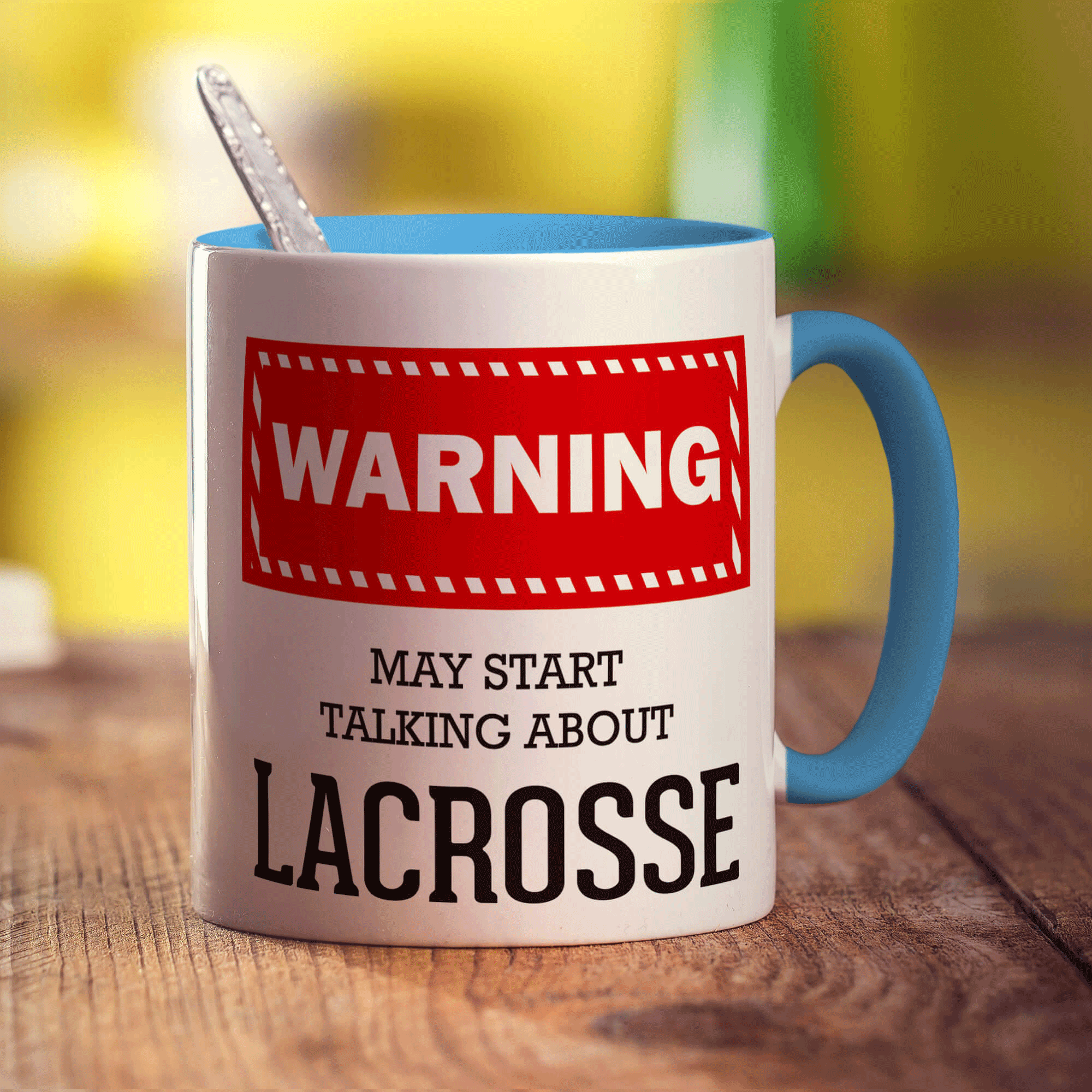 Warning! May Start Talking About Lacrosse Mug