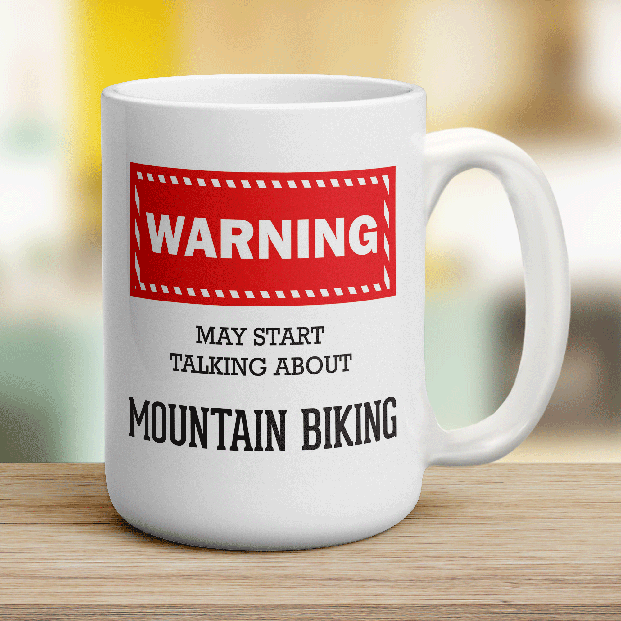 Warning! May Start Talking About Mountain Biking Mug