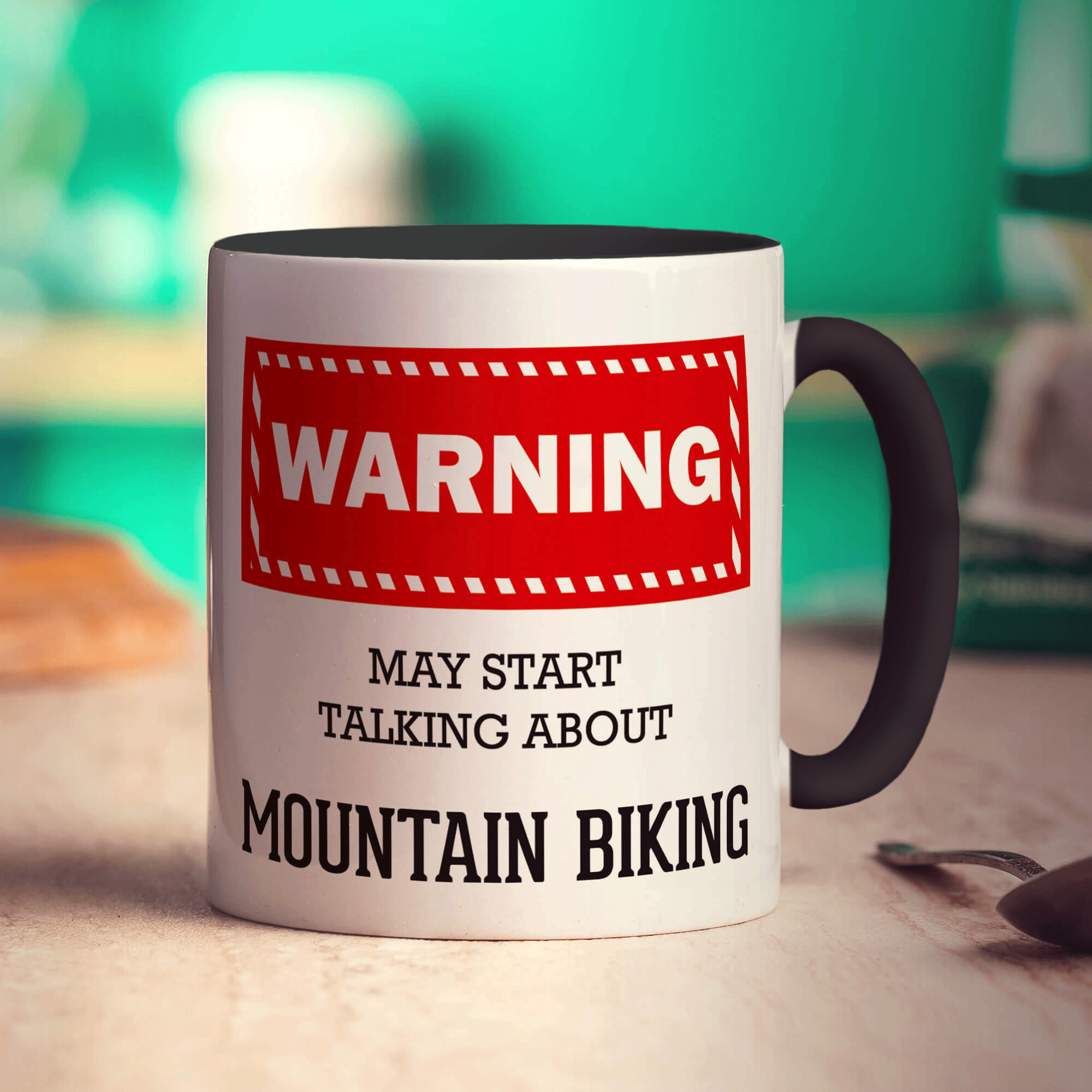 Warning! May Start Talking About Mountain Biking Mug