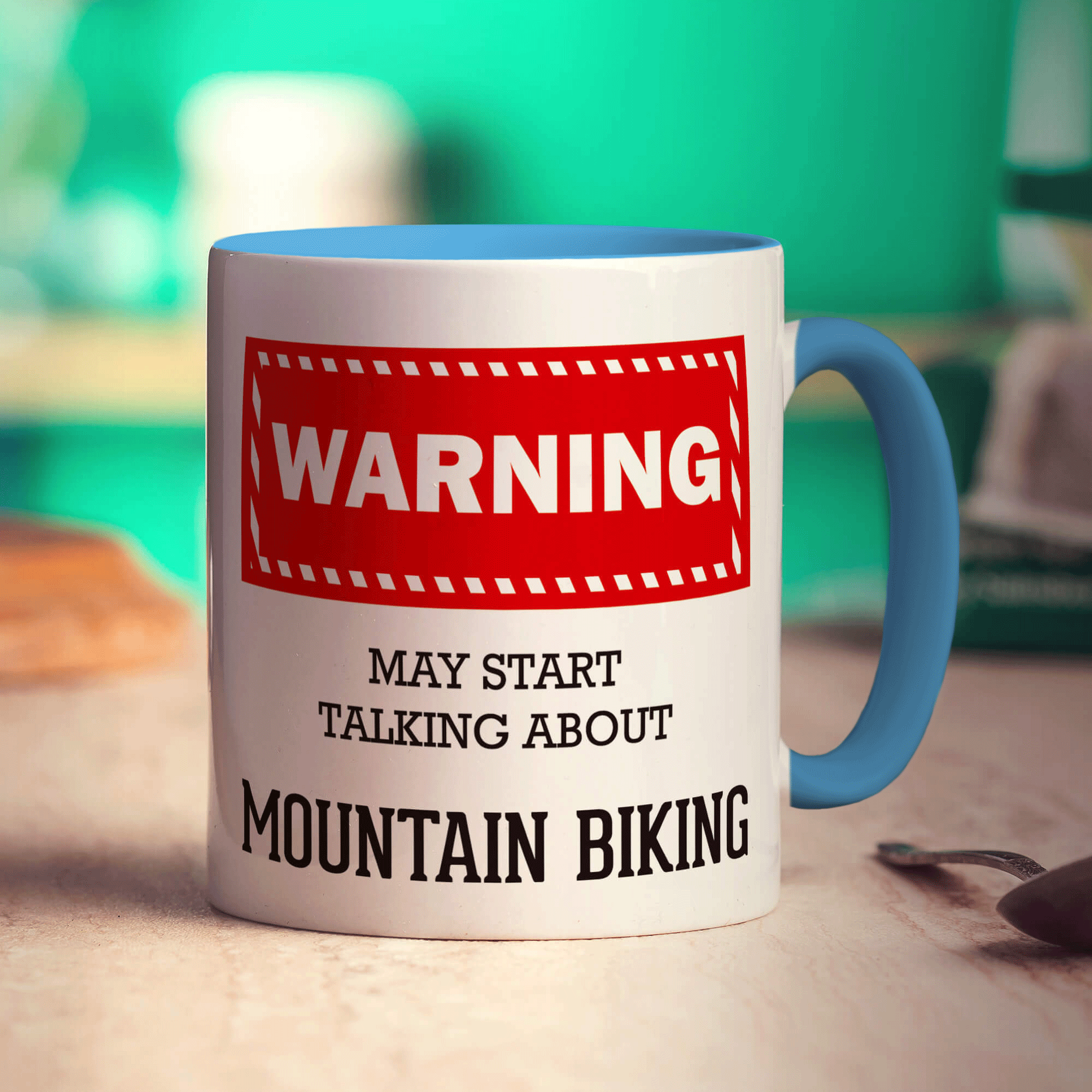 Warning! May Start Talking About Mountain Biking Mug