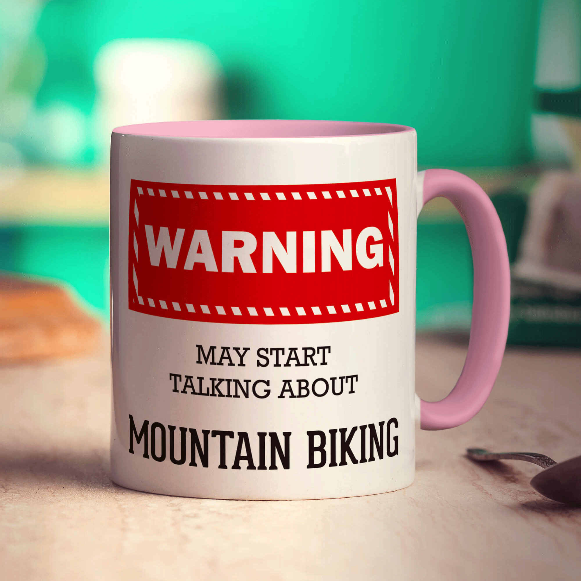 Warning! May Start Talking About Mountain Biking Mug