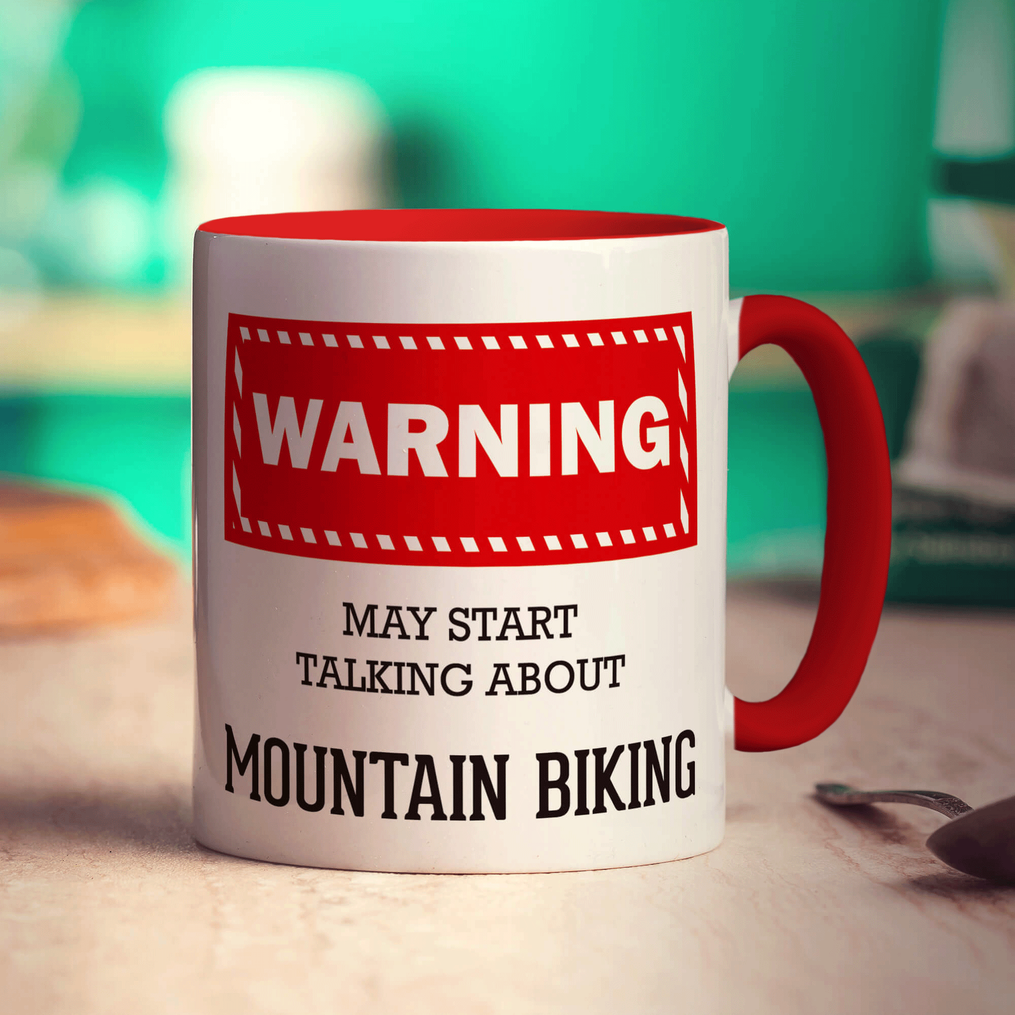 Warning! May Start Talking About Mountain Biking Mug