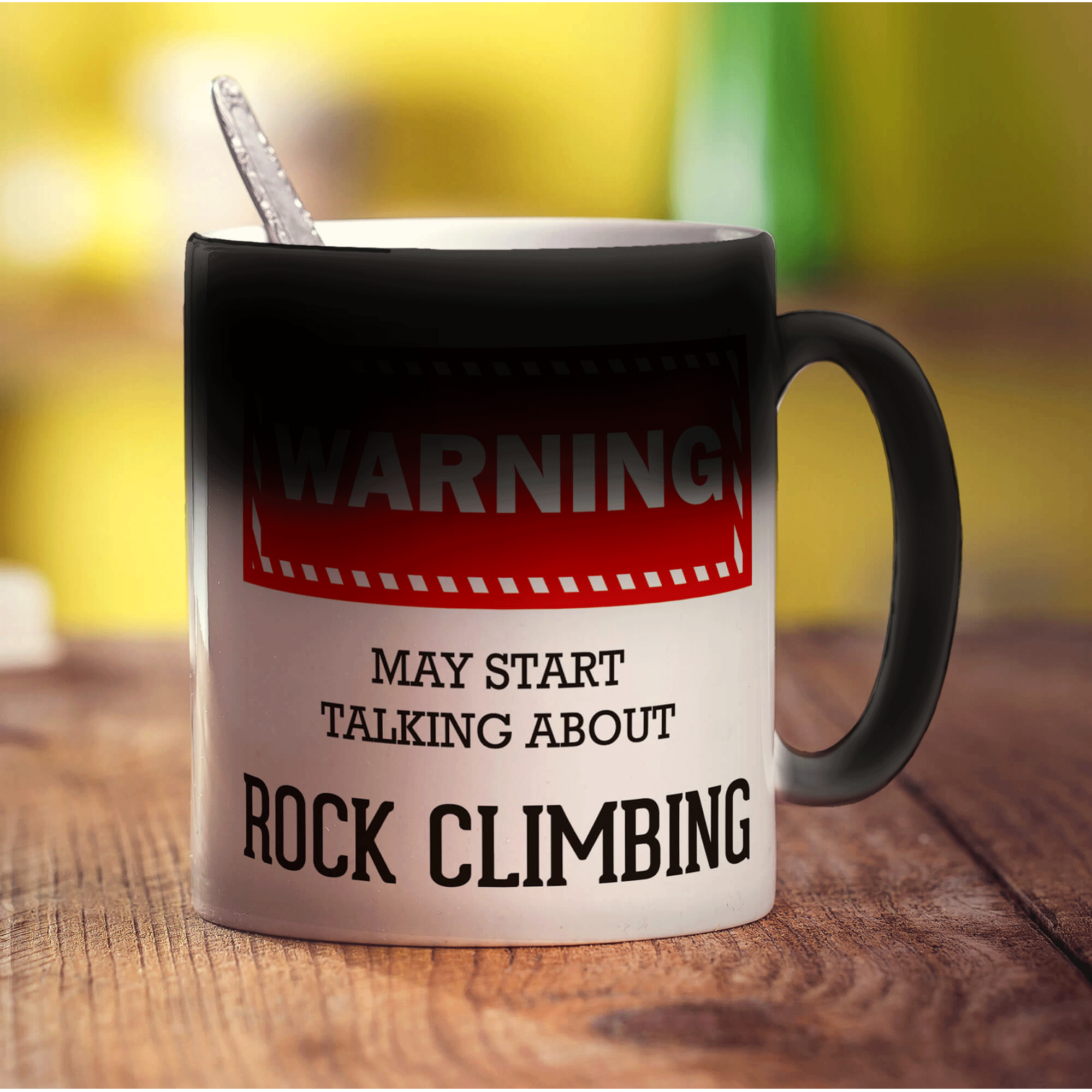 Warning! May Start Talking About Rock Climbing Mug