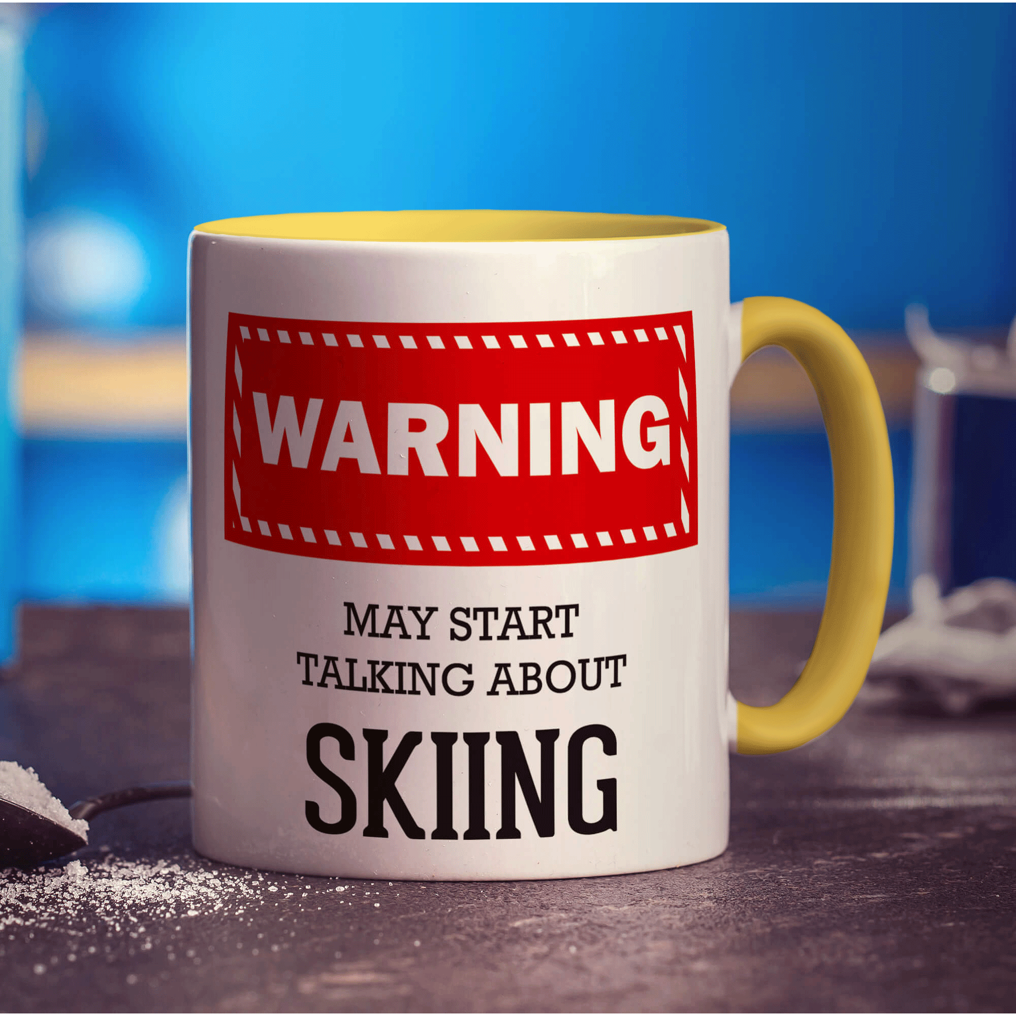 Warning! May Start Talking About Skiing Mug